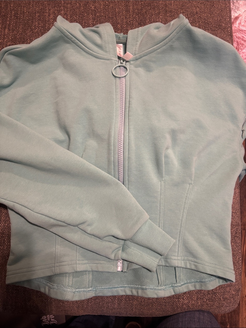 Fabletics Mint Green Zip Hoodie